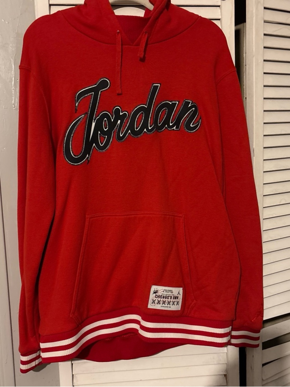 🔥 Jordan Brand "Chicago's Own" Script Varsity Hoodie | XL
